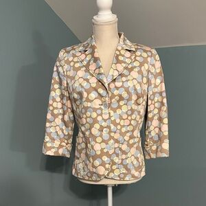 Doncaster Polka Dot Pastel Button-Up Jacket